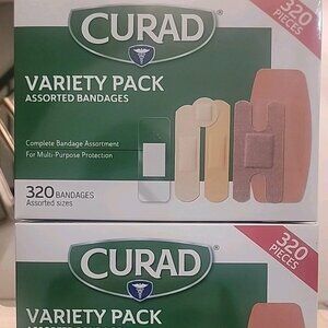 Lot of 2 Boxes CURAD Bandage Variety Pack Assorted Sizes 320 count - 640 Total!